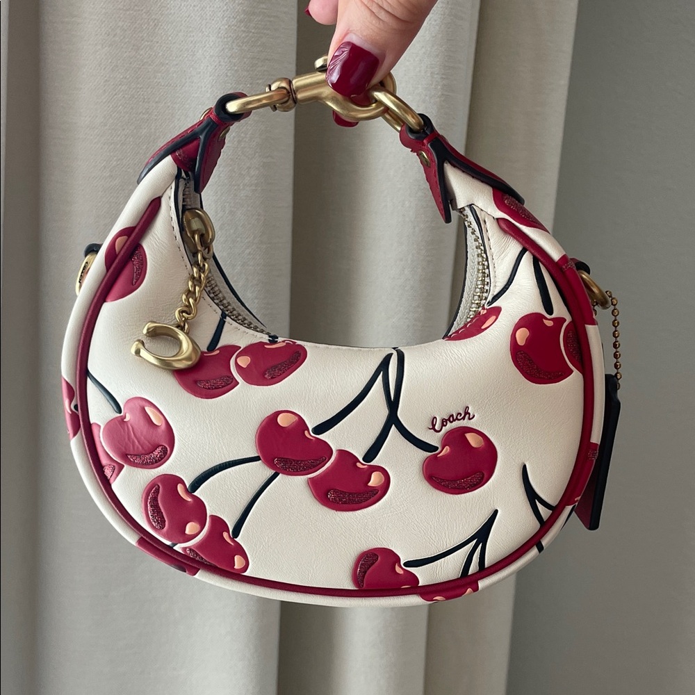 Authentic Coach Jonie Cherry Print bag NWOT